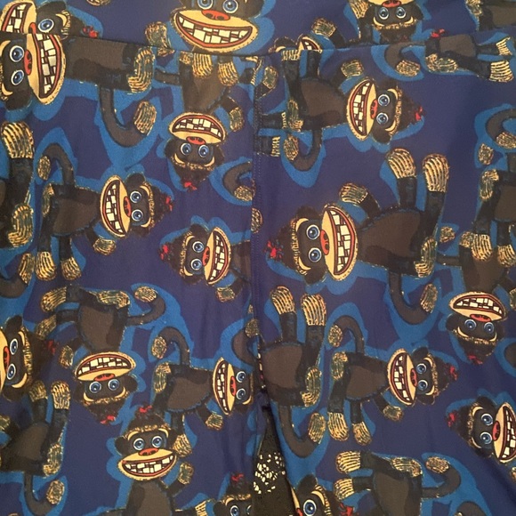 Ultra rare new size tc lularoe sock monkey leggings - Picture 2 of 3